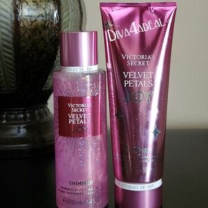 Victoria’s Secret VELVET PETALS JOY Shimmer 2PC Mist & Lotion Set